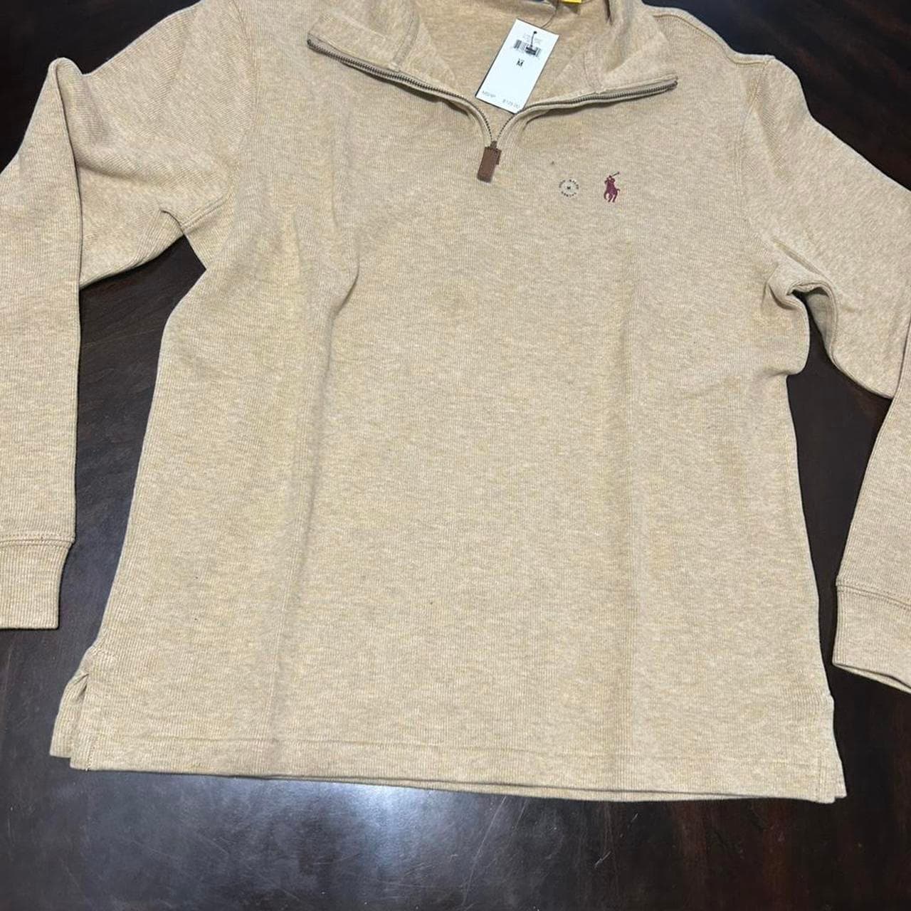סריג quarter zip בז' · Polo Ralph Lauren