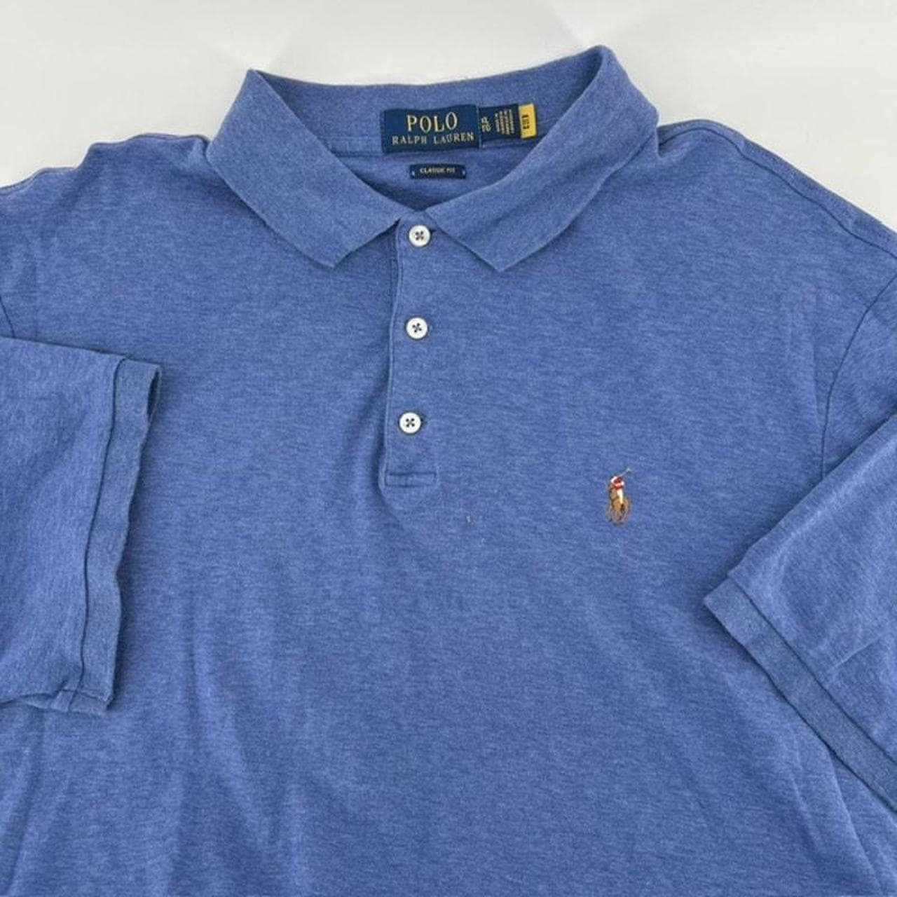 חולצת פולו שרוול קצר כחולה · Polo Ralph Lauren