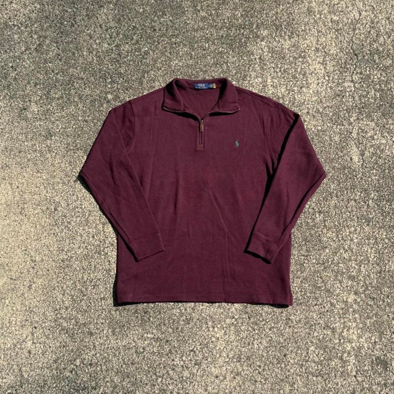 סריג quarter zip בורדו · Polo Ralph Lauren
